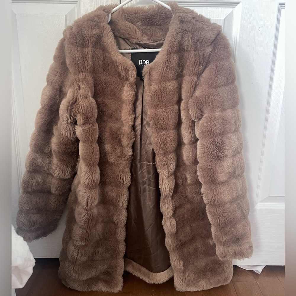 BDB David Bitton Faux Fur Coat
